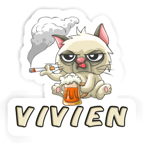 Smoking Cat Sticker Vivien Image