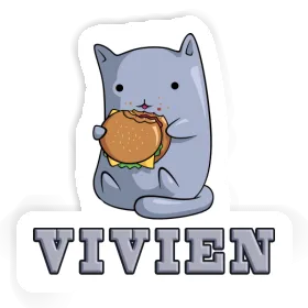 Sticker Hamburger Cat Vivien Image