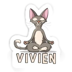 Vivien Sticker Yoga Cat Image