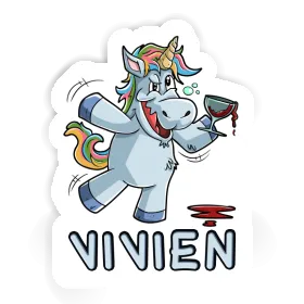 Sticker Wine Unicorn Vivien Image