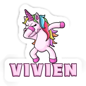 Sticker Vivien Dabbing Unicorn Image