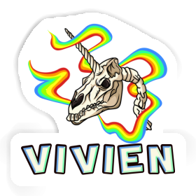 Sticker Vivien Unicorn Skull Image