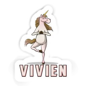 Vivien Sticker Yoga Unicorn Image