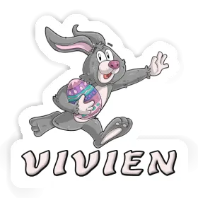 Rugby rabbit Sticker Vivien Image