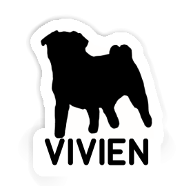 Vivien Sticker Pug Image