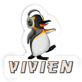 Vivien Sticker Music Penguin Image