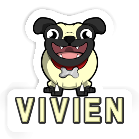 Vivien Sticker Pug Image