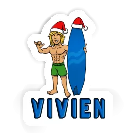 Sticker Vivien Christmas Surfer Image