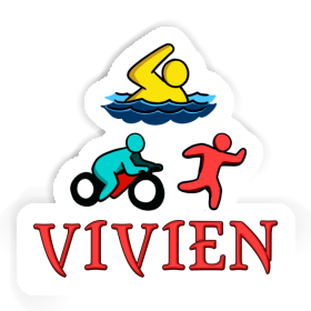 Vivien Autocollant Triathlète Image