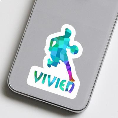 Vivien Sticker Basketballspielerin Laptop Image