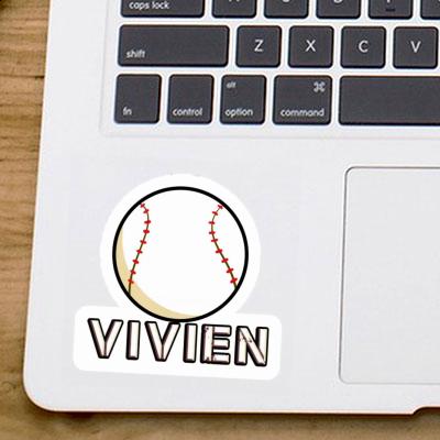 Vivien Aufkleber Baseball Laptop Image