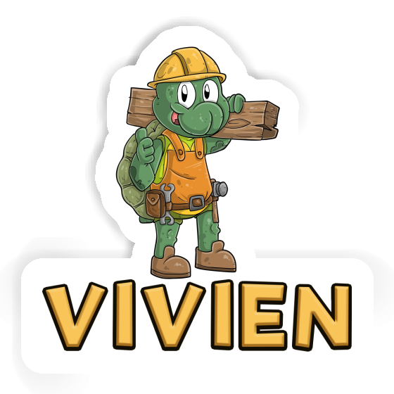 Sticker Construction worker Vivien Notebook Image