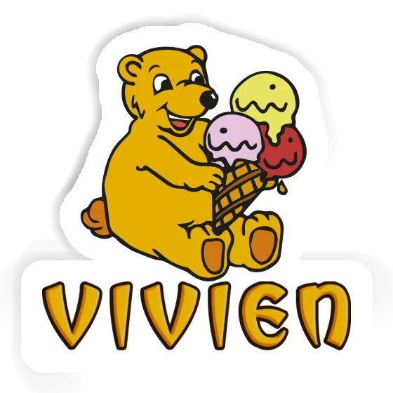 Eiscreme-Bär Sticker Vivien Laptop Image