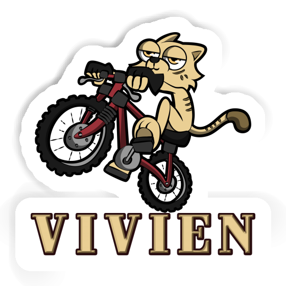 Bike Cat Sticker Vivien Image