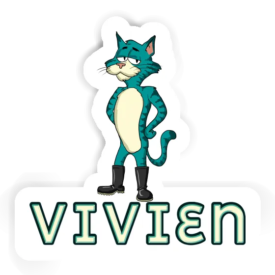 Standing Cat Sticker Vivien Gift package Image