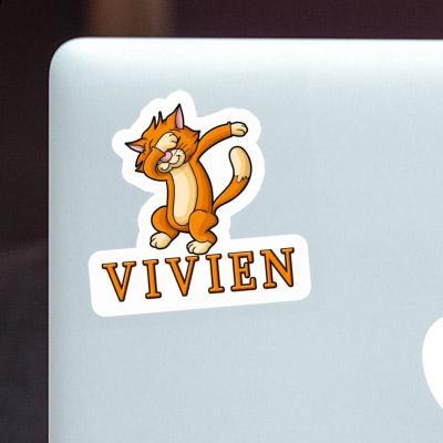 Sticker Dabbing Cat Vivien Laptop Image