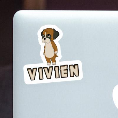 Vivien Autocollant German Boxer Notebook Image