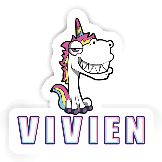 Vivien Sticker Grinse-Einhorn Notebook Image