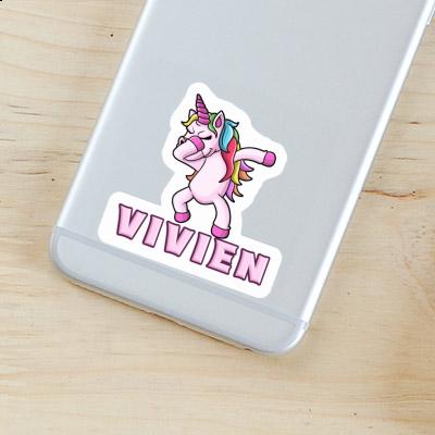 Sticker Vivien Dabbing Unicorn Laptop Image