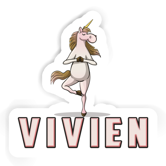 Vivien Sticker Yoga Unicorn Laptop Image