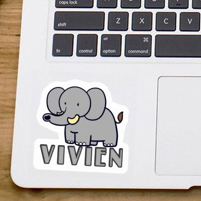 Éléphant Autocollant Vivien Notebook Image