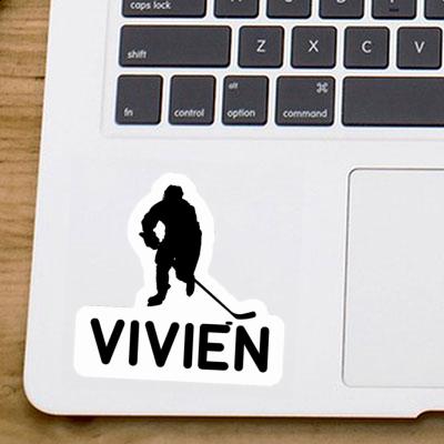 Sticker Hockey Player Vivien Notebook Image