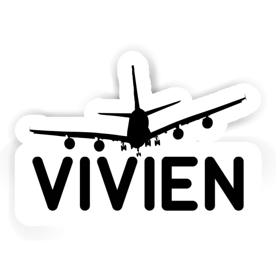 Airplane Sticker Vivien Notebook Image