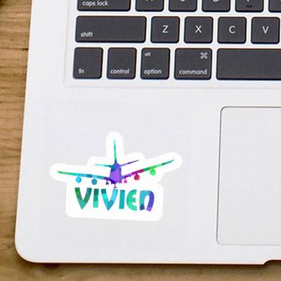 Sticker Airplane Vivien Laptop Image