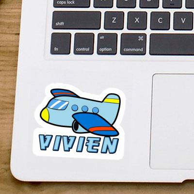 Airplane Sticker Vivien Notebook Image