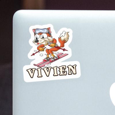 Skier Sticker Vivien Laptop Image