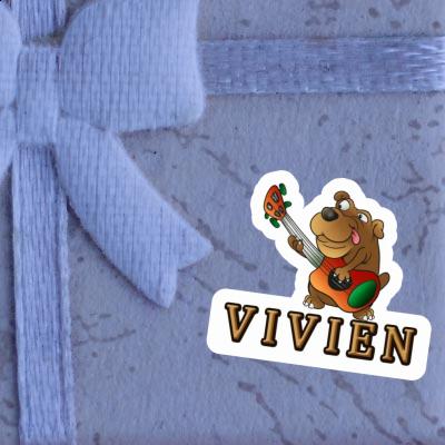 Autocollant Chien guitariste Vivien Notebook Image