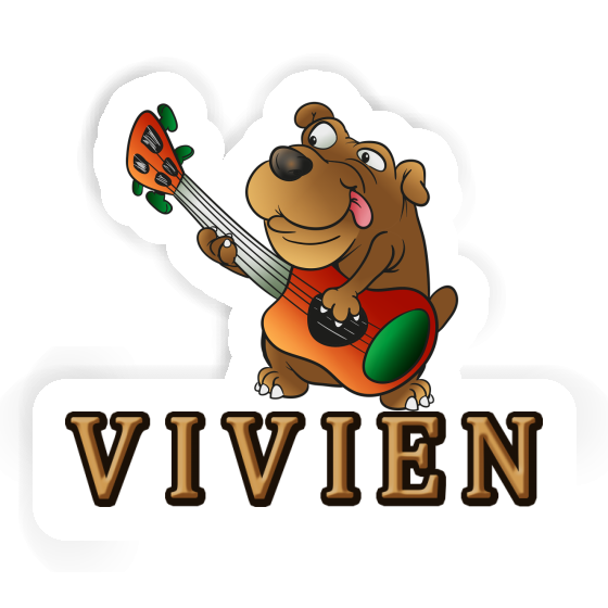 Sticker Vivien Guitar Dog Gift package Image