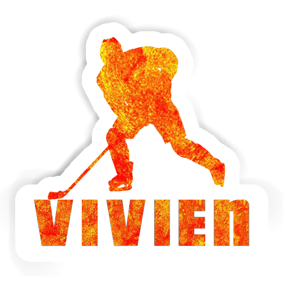 Joueur de hockey Autocollant Vivien Notebook Image