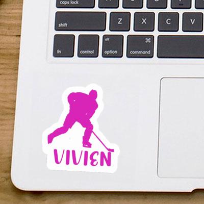 Vivien Sticker Hockey Player Laptop Image