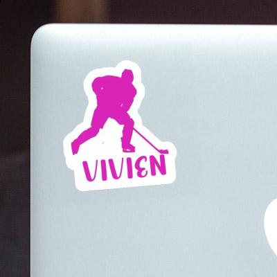 Vivien Sticker Hockey Player Notebook Image