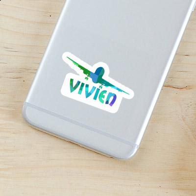 Sticker Vivien Airplane Notebook Image