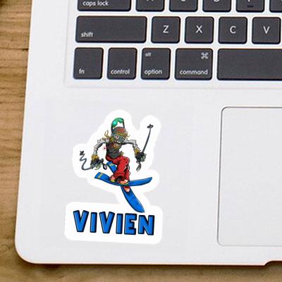 Sticker Freeride Skier Vivien Laptop Image