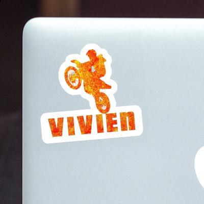 Aufkleber Motocross-Fahrer Vivien Laptop Image