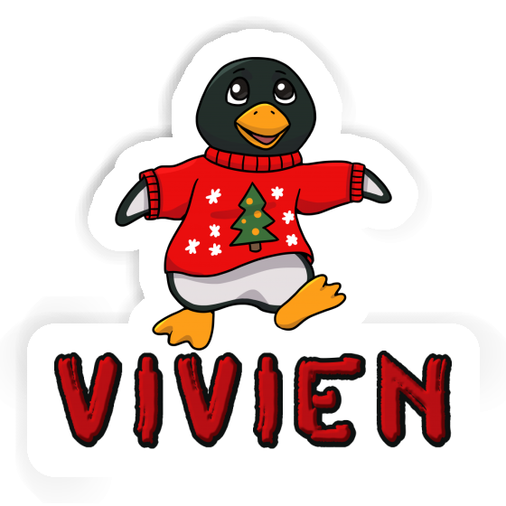 Vivien Sticker Christmas Penguin Gift package Image