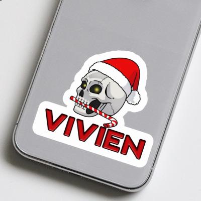 Sticker Christmas Skull Vivien Laptop Image