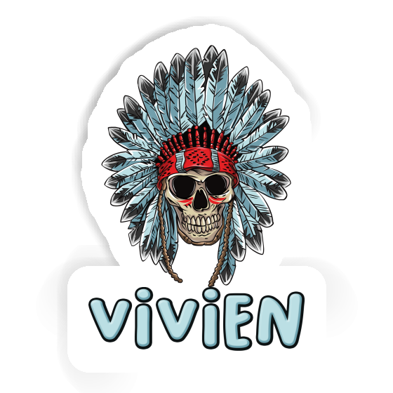 Sticker Indianer Totenkopf Vivien Notebook Image