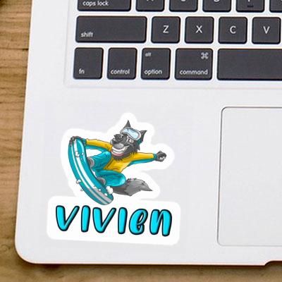 Sticker Snowboarder Vivien Laptop Image