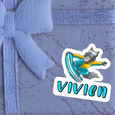 Sticker Snowboarder Vivien Notebook Image