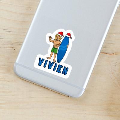 Sticker Vivien Christmas Surfer Gift package Image