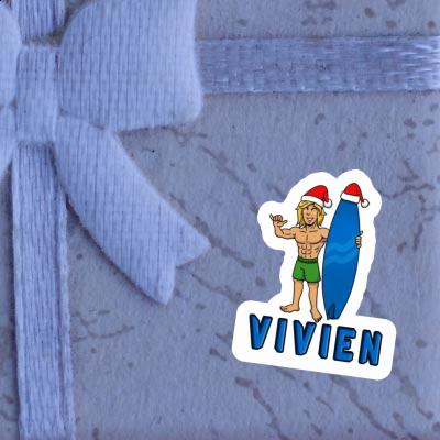 Sticker Vivien Christmas Surfer Image