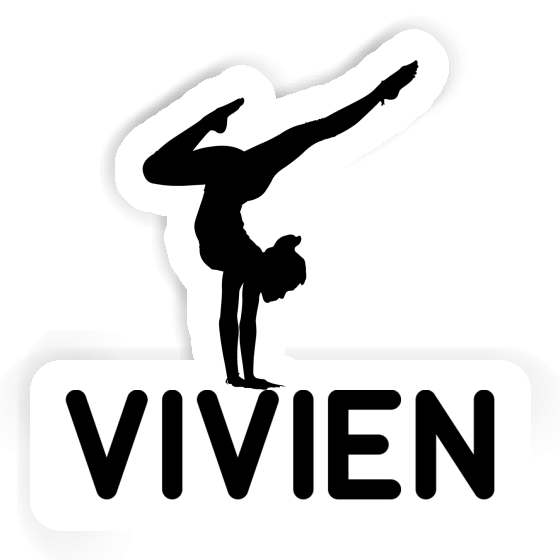 Sticker Vivien Yoga Woman Laptop Image