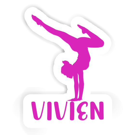 Sticker Yoga Woman Vivien Laptop Image