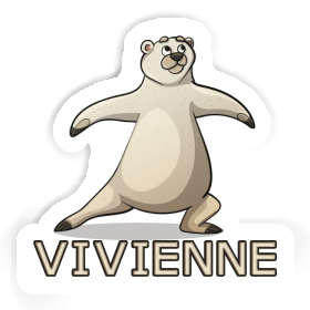 Ours du yoga Autocollant Vivienne Image