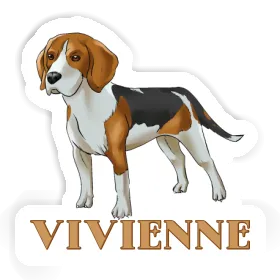 Beagle Autocollant Vivienne Image