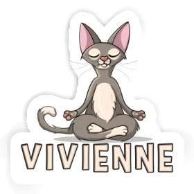 Chat de yoga Autocollant Vivienne Image